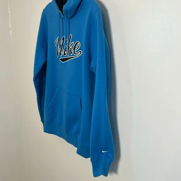 Nike Women’s Blue Retro Hooded Fleece Sweatshirt Size Large - Picture 4 of 11